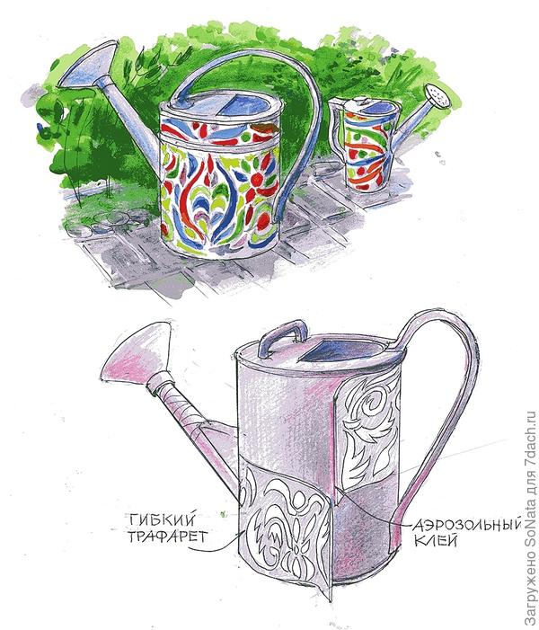 Расписная лейка