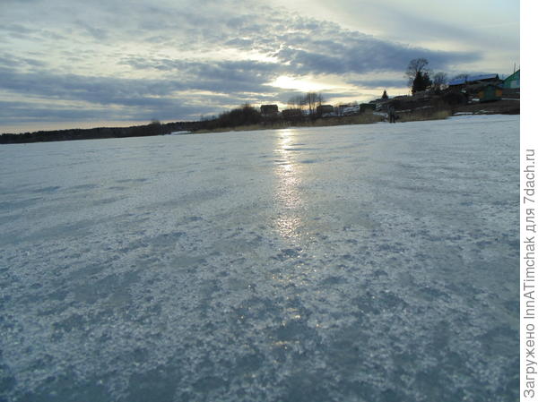 озеро зимой