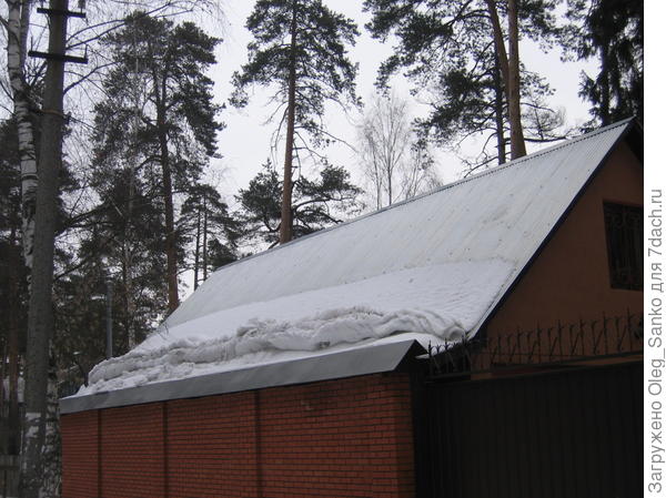Вот от такого спада и берегут снегозадержатели