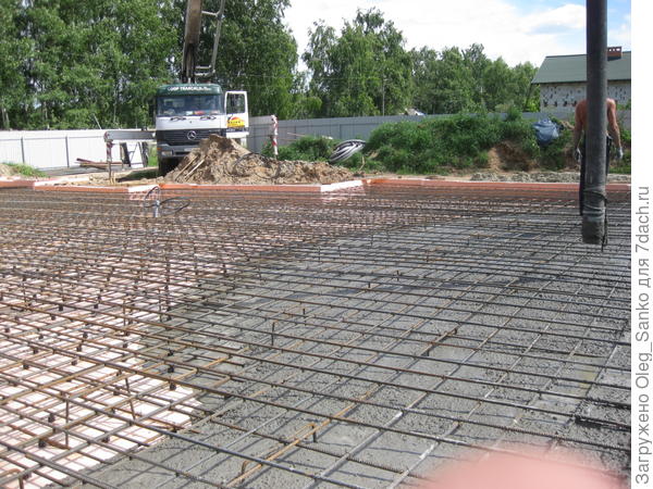 Начало монолитных работ на фундаменте