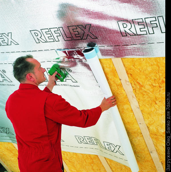 Монтаж пароизоляции