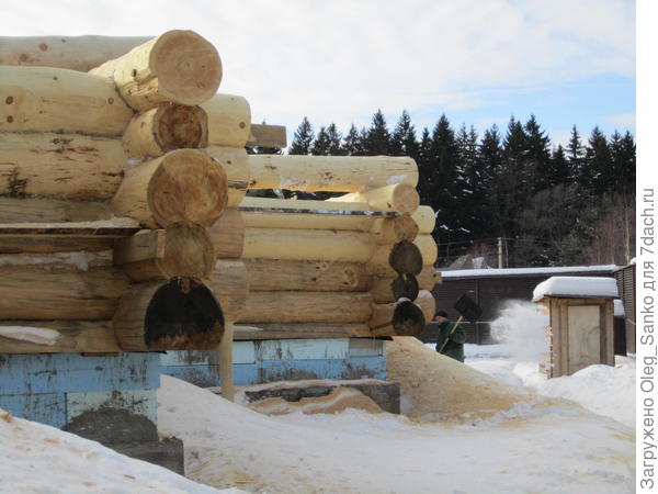Теплоизоляция фундамента бревенчатого дома