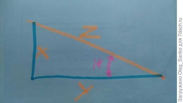 Схема уклона крыши