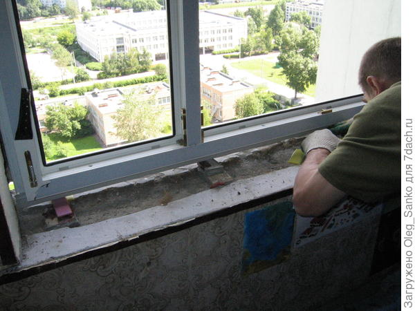 Монтаж стеклопакета