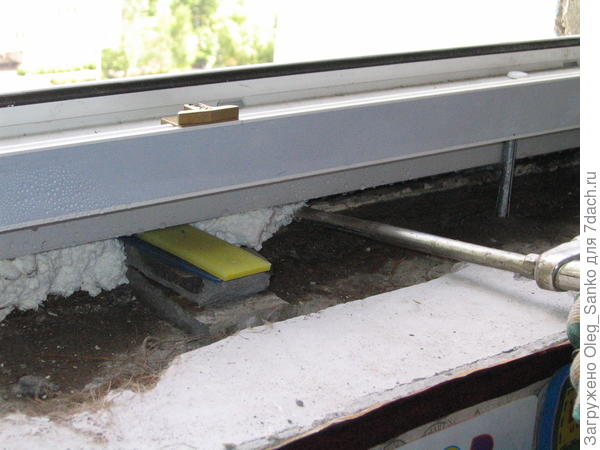 Фрагмент установки окна