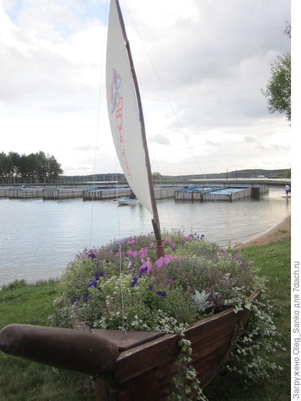 Лодка в цветах