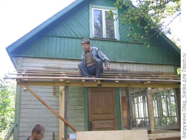 Монтаж навеса