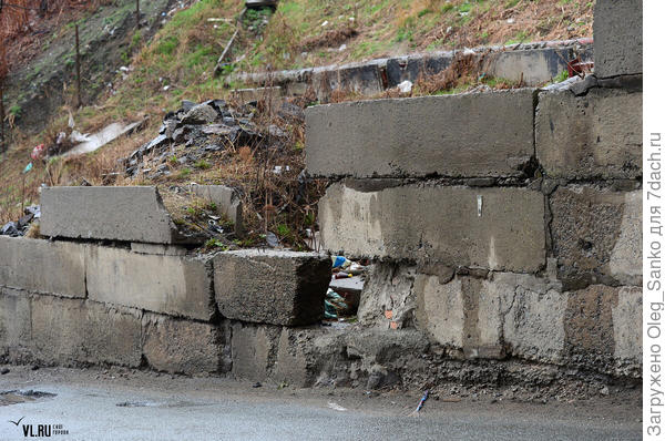 Подпорная стенка из фундаментных блоков