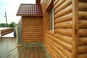 Облицовка блок-хаусом.