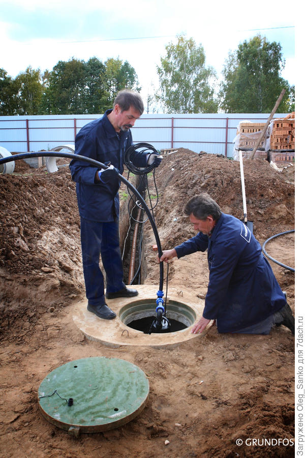 Монтаж насоса