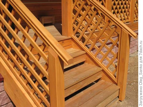 Решетчатое заполнение под перилами