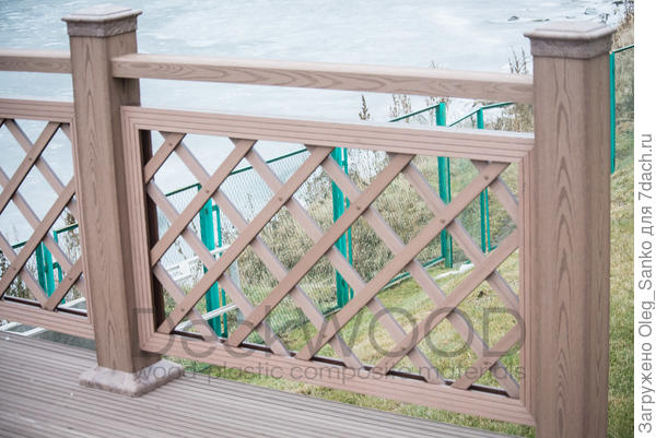 Решетчатое заполнение под перилами