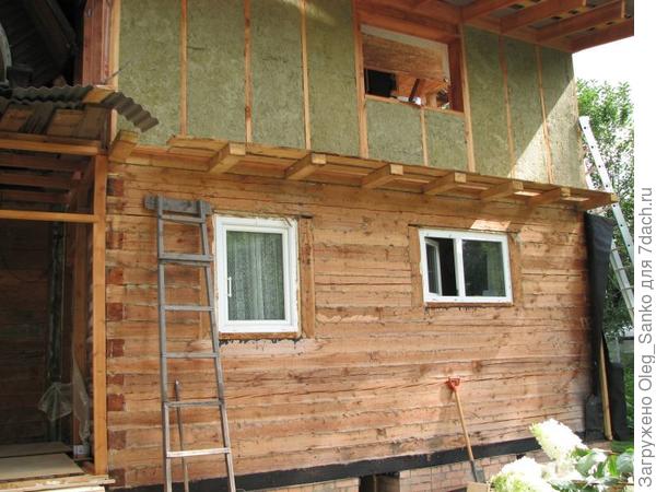 Утепление брусового дома - 2 этаж