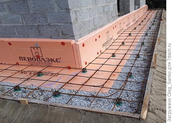 Совместное утепление цоколя и отмостки