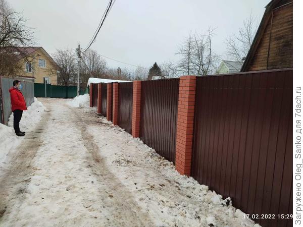 Высота забора 200 см