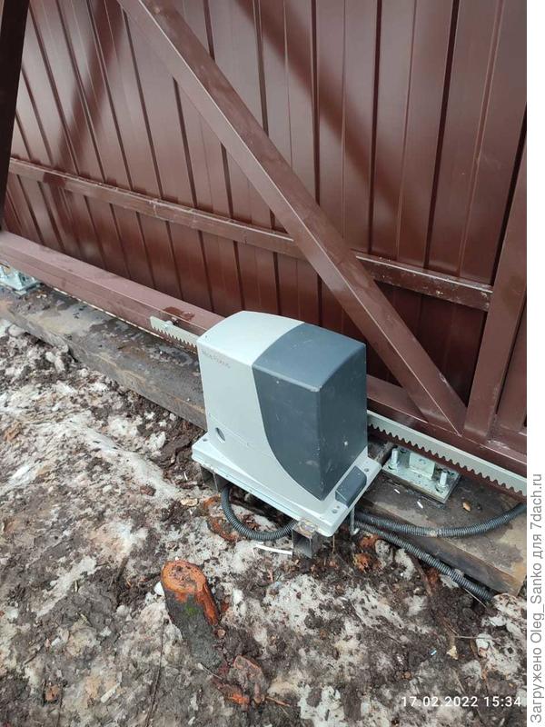 Электропривод откатывания ворот.