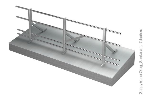 комбинированное кровельное решение, включающее функции ограждения и снегозадержания.