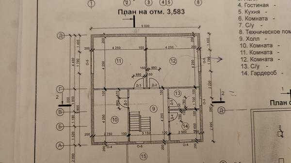План второго этажа. Фото автора
