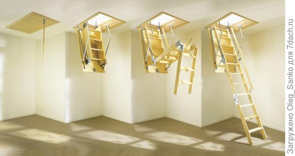 Чердачная Fakro Лестница чердачная "KOMFORT LWK" 60*120/280, фото с сайта  kfz-spb.ru