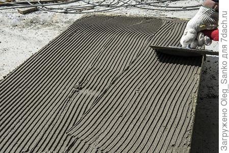 Укладка клеевого раствора - Технониколь