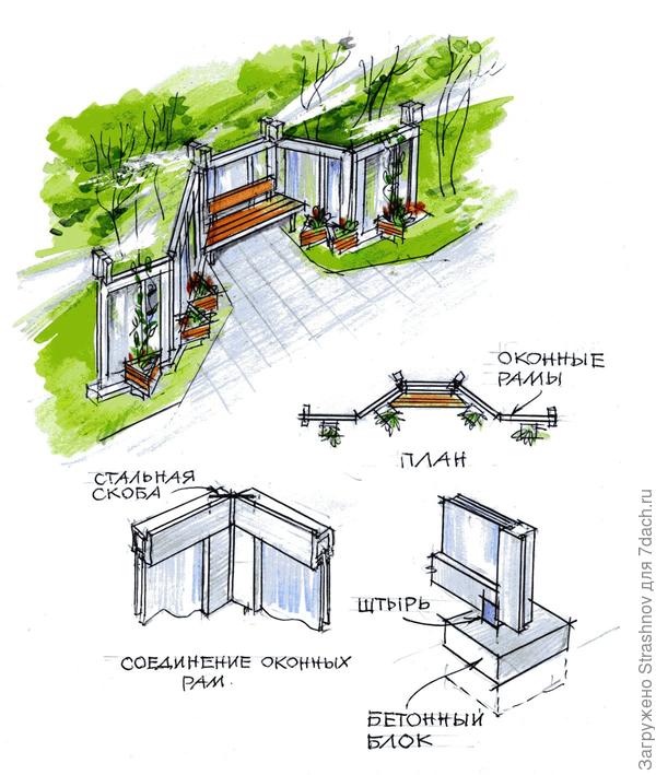 ширма из окон