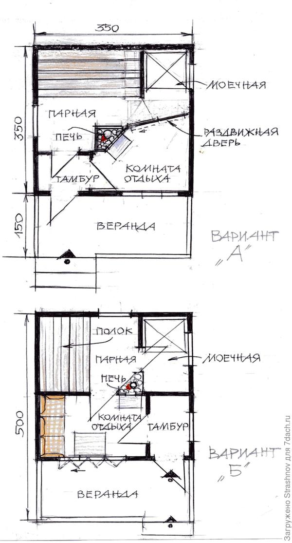 Баня 5х3 планировка чертежи