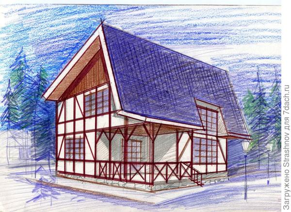 имитация стиля фахверк