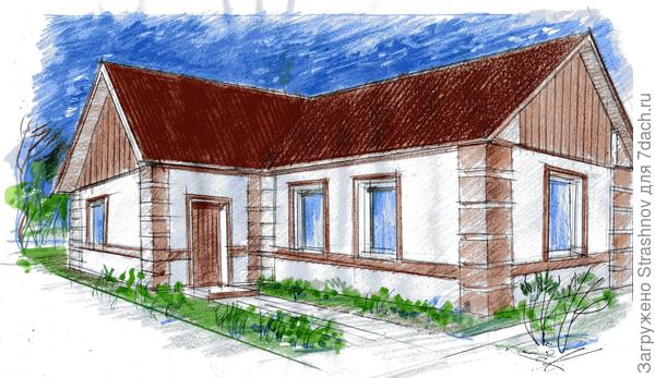 пример цветового решения фасада