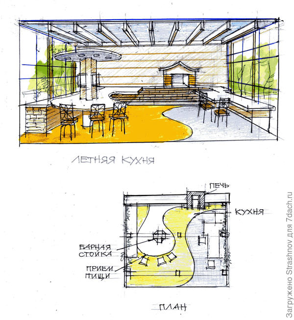 вариант организации крытого двора