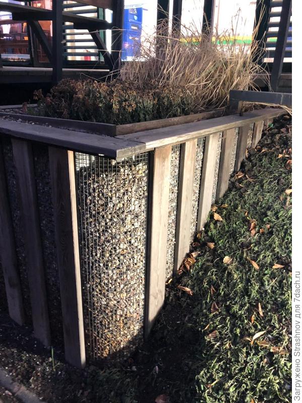 габионная клумба