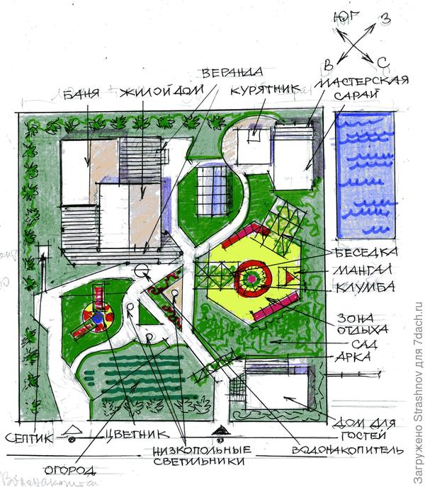 квадратный участок