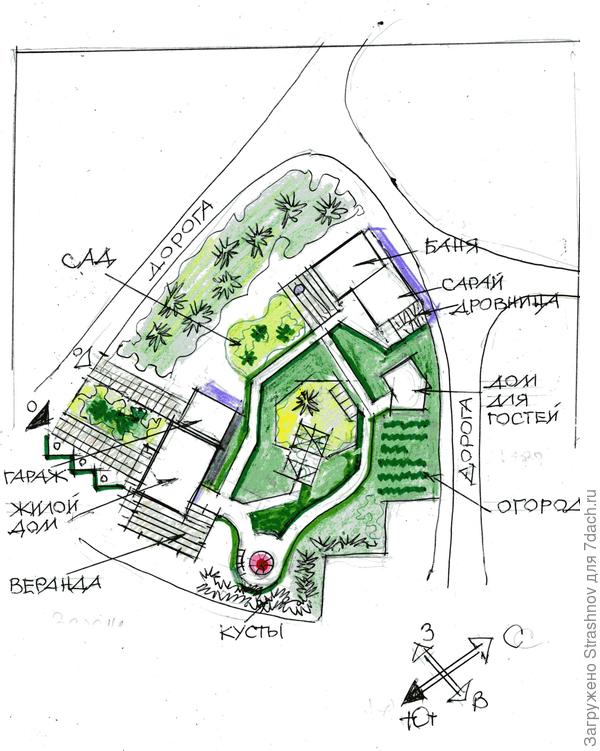 участок ломаной формы