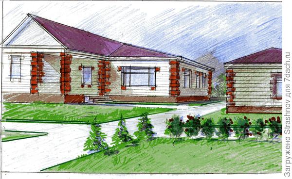вариант цветового решения фасада.