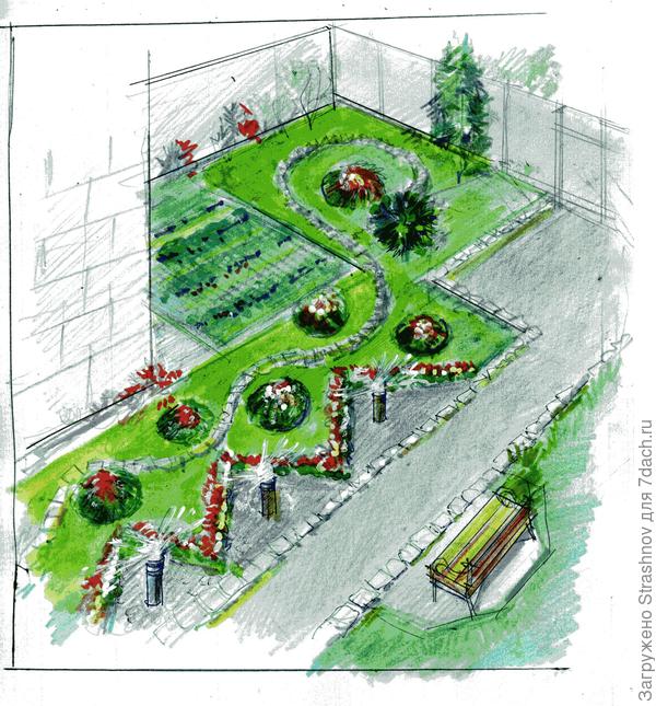 эскиз-идея клумбы