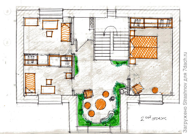 планировка второго этажа