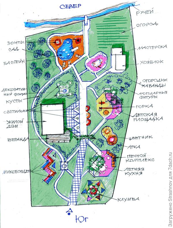 второй вариант генплана с увеличением площади застройки жилого дома
