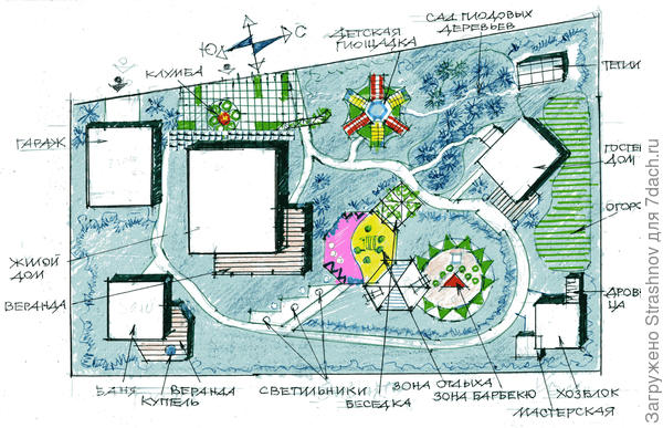 эскиз планировки участка