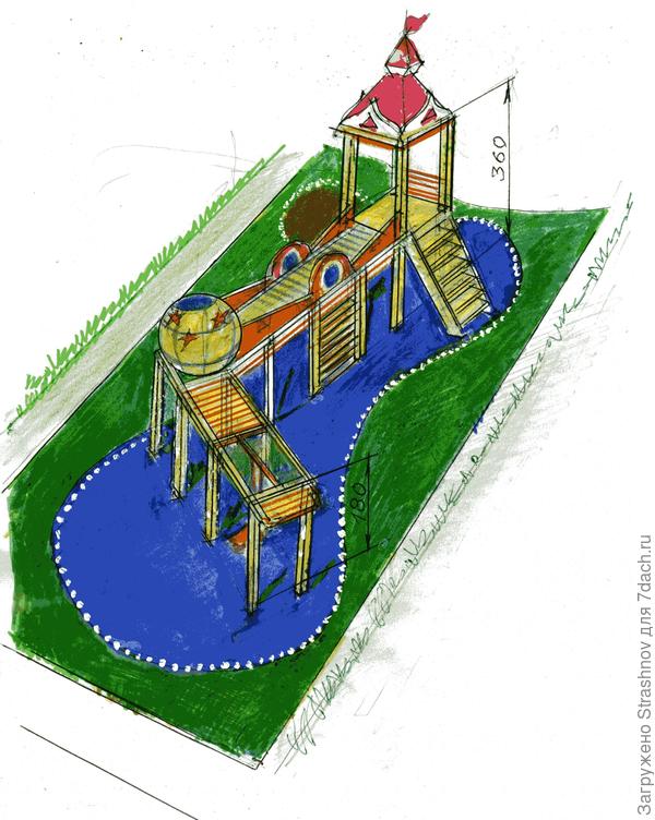 аксонометрия детской площадки