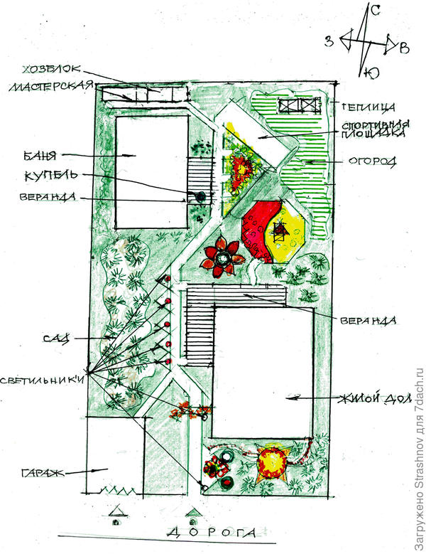 эскиз планировки участка