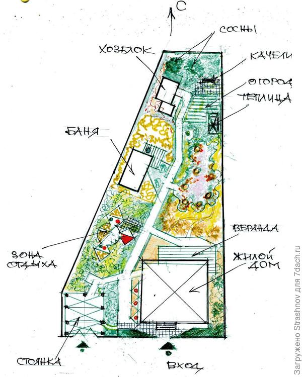 Эскиз планировки участка