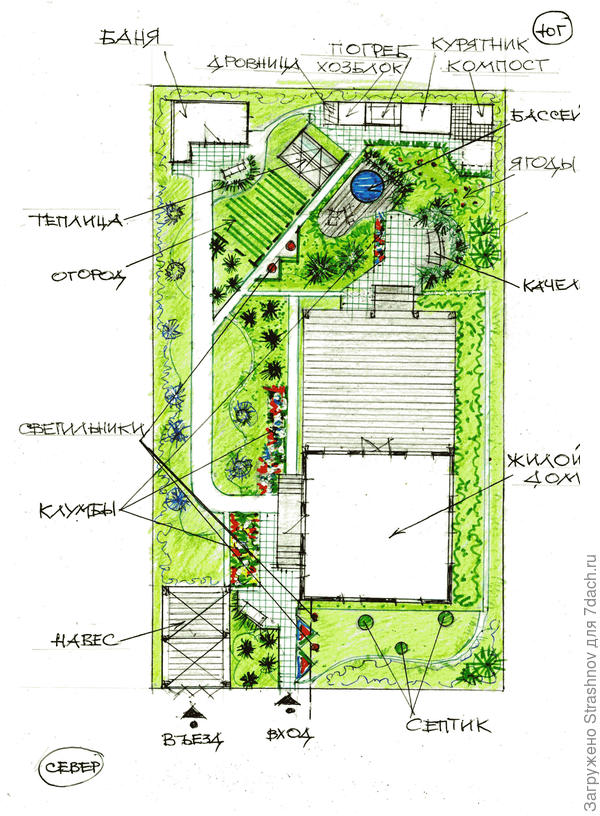 эскиз планировки участка