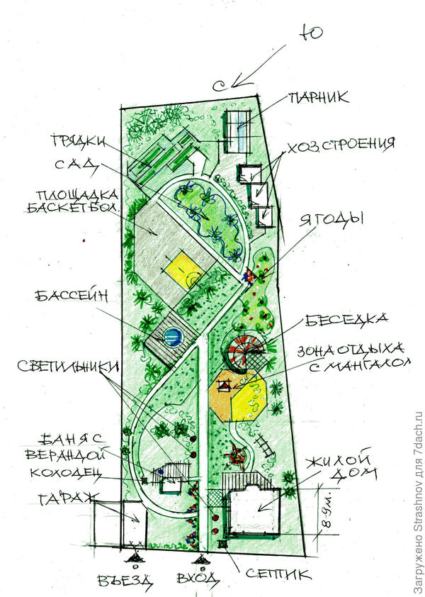 эскиз планировки участка