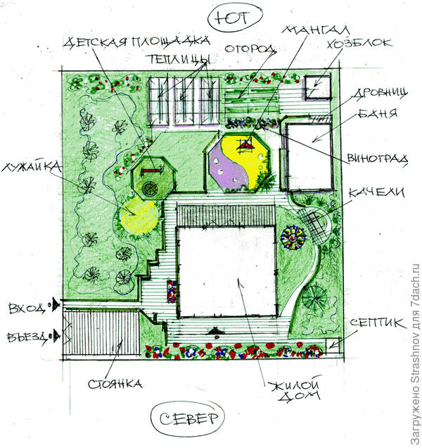 эскиз планировки участка