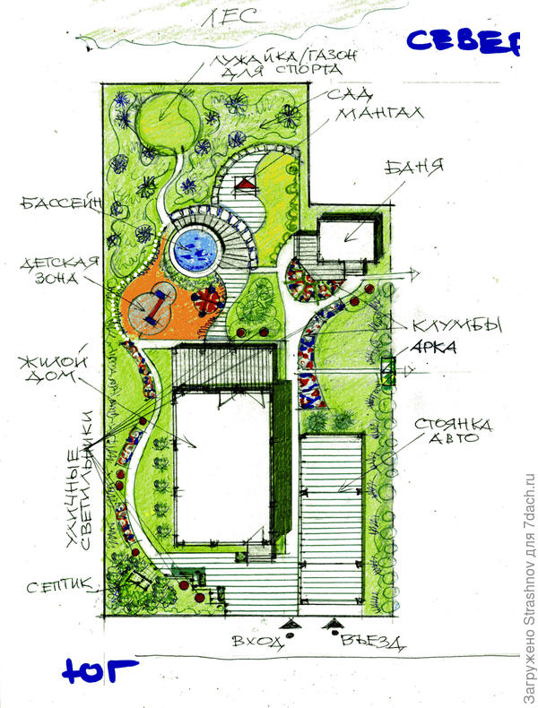 эскиз планировки участка