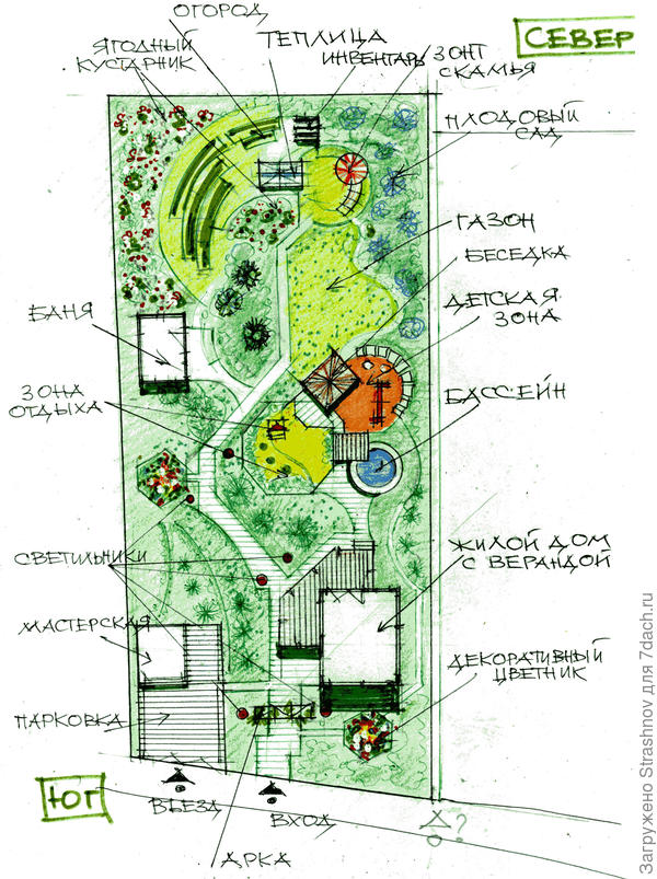 эскиз планировки участка
