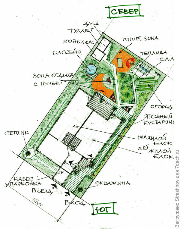 эскиз планировки участка
