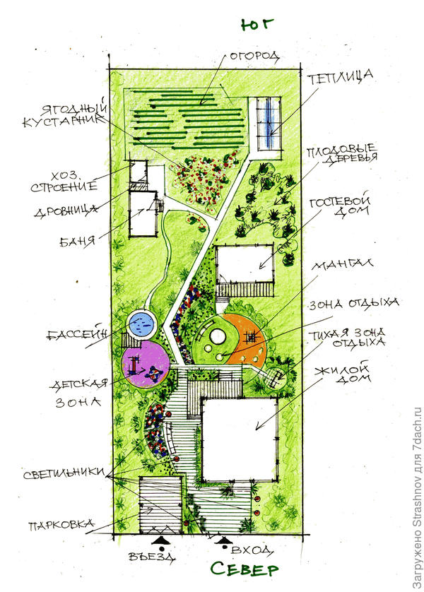 эскиз планировки участка