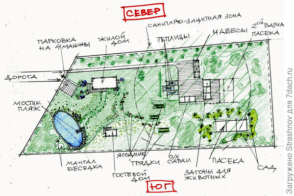 эскиз участка для ЛПХ