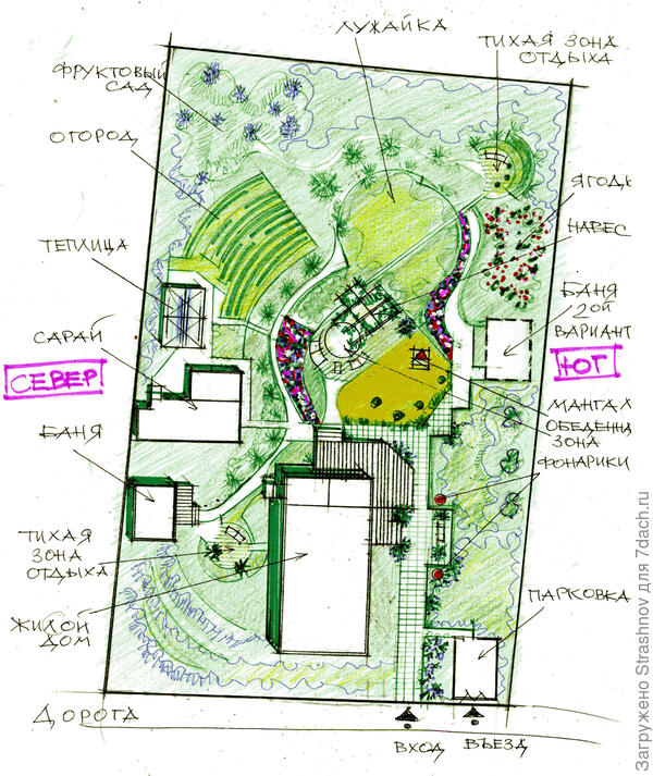 эскиз планировки участка