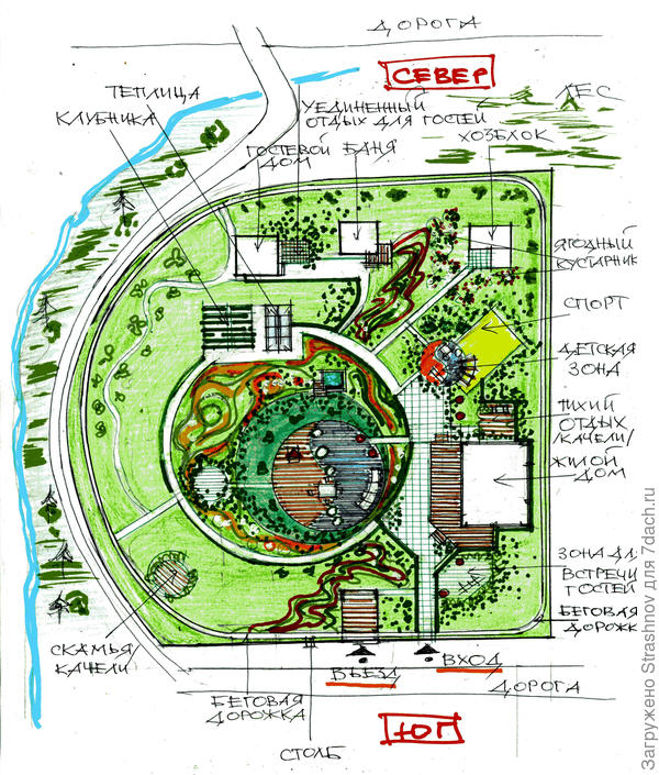 эскиз планировки участка